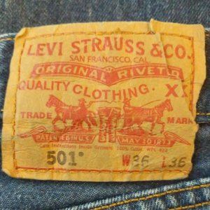 Levi 501 Button Fly Jeans, 36x36